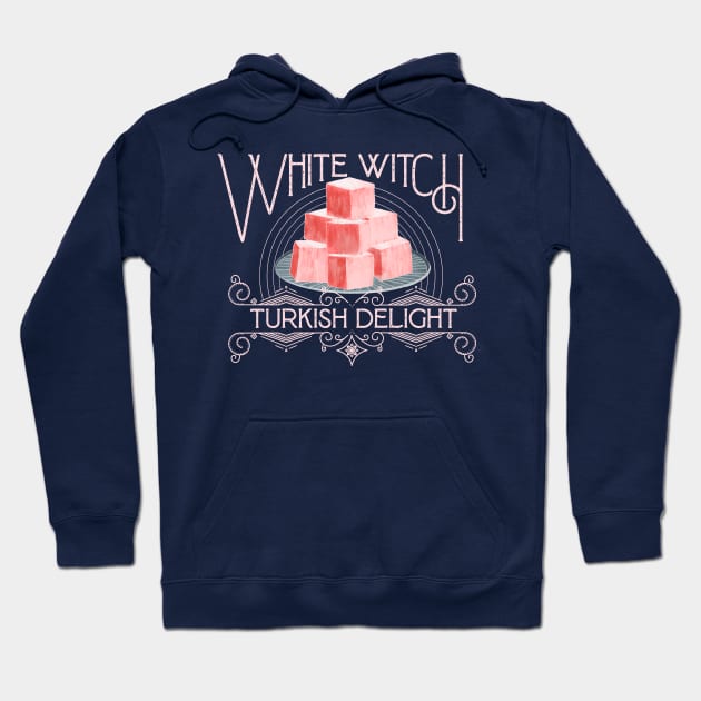 White Witch Turkish Delight Hoodie by MorvernDesigns